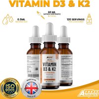Витамин D3 K2 капки 2000iu (50mcg) Витамин D3 + 25mcg Витамин K2 (MK7), снимка 2 - Хранителни добавки - 41679139
