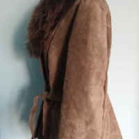 Луксозен дамски кожух от естествена кожа с косъм / Real Toscana fur, снимка 6 - Палта, манта - 36166699