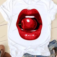 Дамска секси тениска с уникален дизайн, 10цвята - 023, снимка 7 - Тениски - 41648424