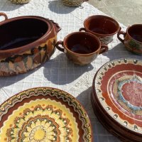 Битова керамика троянска шарка, битови чинии, купички, кана, пепелник, снимка 15 - Сервизи - 40568758