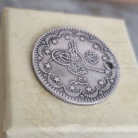 Сребърна монета 20 Куруша  , снимка 3 - Нумизматика и бонистика - 41022614
