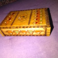 Кутия за карти и молив дървена от соца 124х90мм, снимка 2 - Карти за игра - 44375097