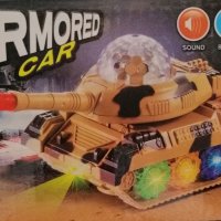 Детски светещ танк със звук и светлина Аrmored CAR, снимка 1 - Други - 41619489