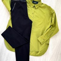 Hugo Boss елегантен  слим панталон  и риза JJXX в наситен цвят, снимка 16 - Панталони - 44208937