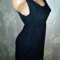 Черна дантелена рокля с по-къса предна част М,Л, снимка 4 - Рокли - 33974717