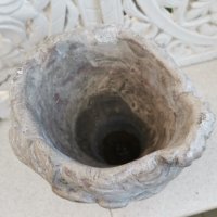 Саксия/ ваза антична цементна 18 х 15 см нова, снимка 6 - Саксии и кашпи - 40508890