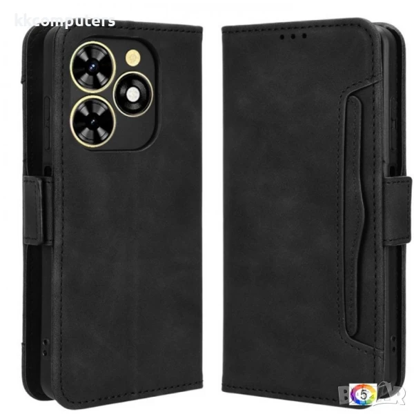 TECNO Spark Go 2024 4G / Spark 20 / Spark 20C / Pop 8 Wallet3 Кожен Калъф и Протектор, снимка 1