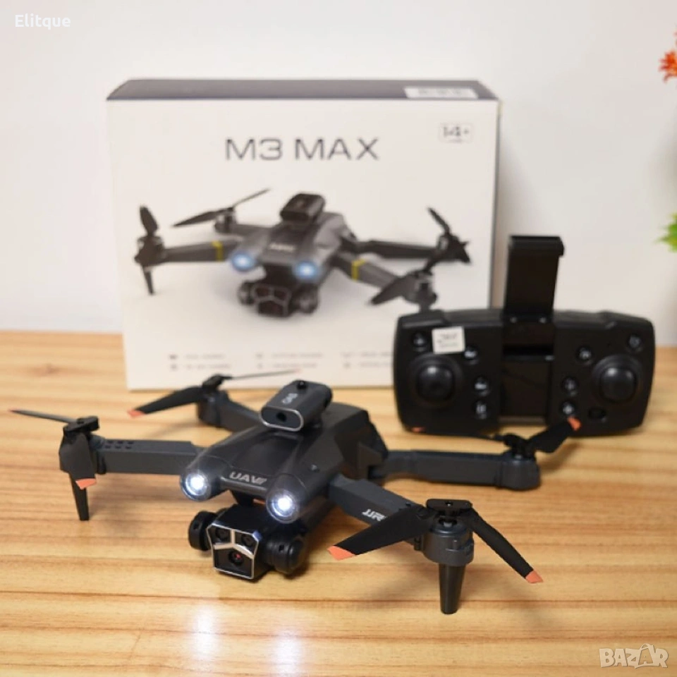 Дрон M3 Max с двойна камера, избягване на препятствия, WiFi FPV, снимка 1
