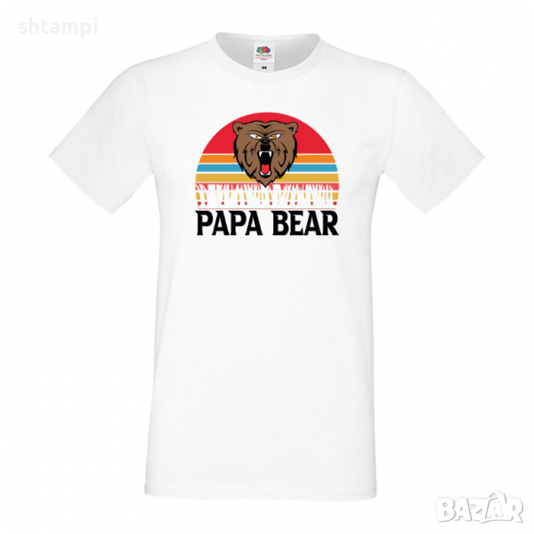 Мъжка тениска Papa Bear Дядо,Празник,Татко,Изненада,Повод,Рожден ден, Имен Ден,, снимка 1