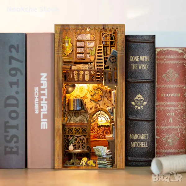 Разделител за Книги, Декорация на Библиотека, 3D Модел, BOOK NOOK, снимка 1