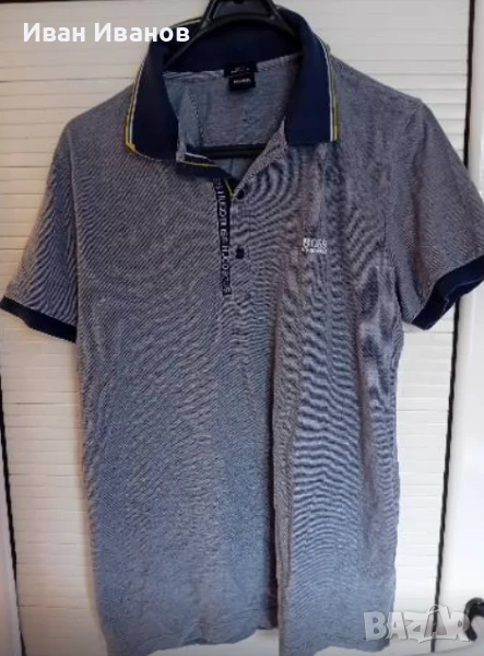 Оригинална фланелка с яка Hugo Boss , снимка 1