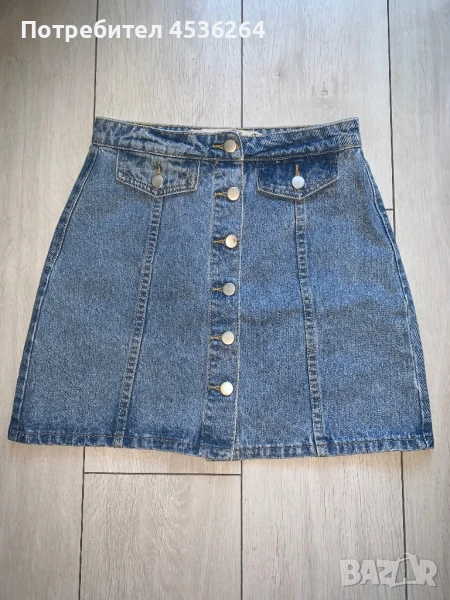 Дънкова пола, нова S, снимка 1