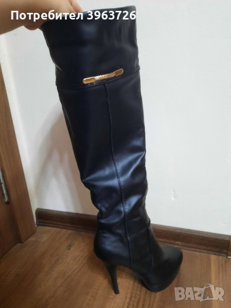 Дамски ботуши на ток, снимка 1