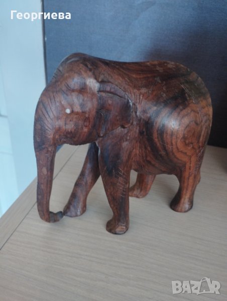 Фигура дървен слон, снимка 1