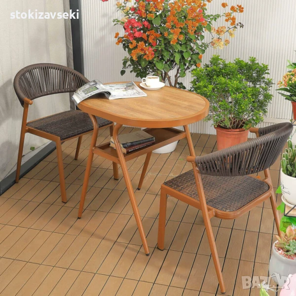 Градински комплект – маса с 2 стола, снимка 1