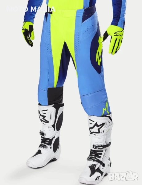 ТОП ЦЕНА Мотокрос Брич Alpinestars 2025 Techstar Melt Pants Yellow Fluo Blue, снимка 1