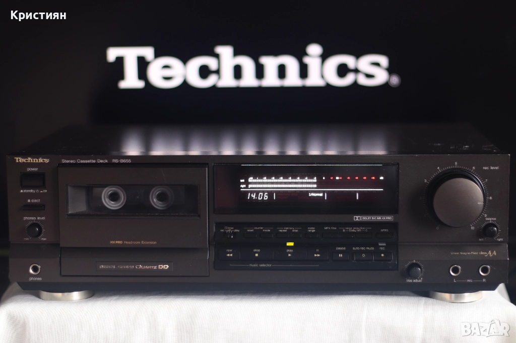 Касетен дек TECHNICS RS-B655 (Напълно реставриран и обслужен), снимка 1