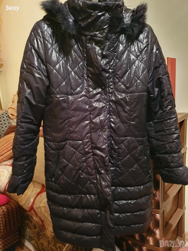 Черно зимно яке Хл размер , снимка 1