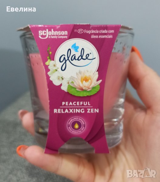 Ароматна свещ Glade Relaxing Zen, 129 грама, орхидея и водна лилия, снимка 1