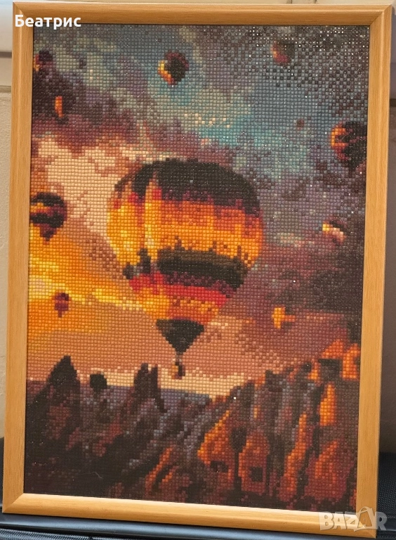 Диамантен гоблен-Кападокия с квадратни мъниста, снимка 1