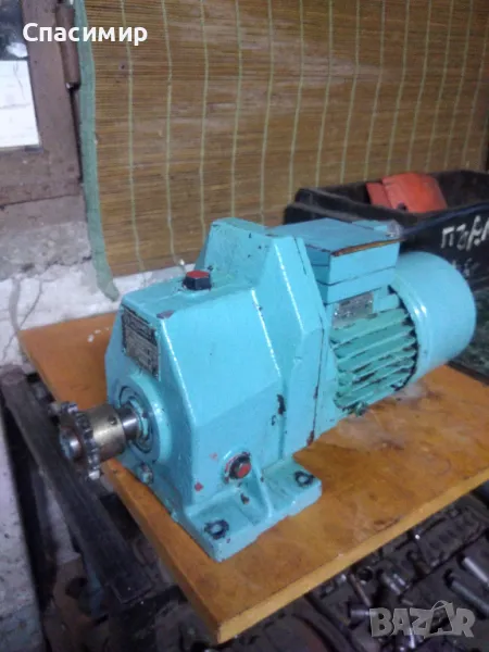 Моторедуктор със спирачка 0,25kw на 1380об редиктор1/10.   Обороти 138, снимка 1
