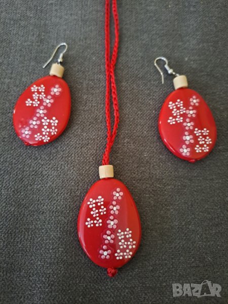 Нов комплект бижута колие с обеци, снимка 1