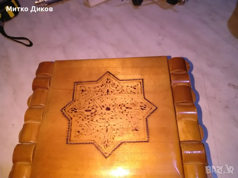 Дървена кутия от соца 206х165мм и вътрешен 170х130мм, снимка 1