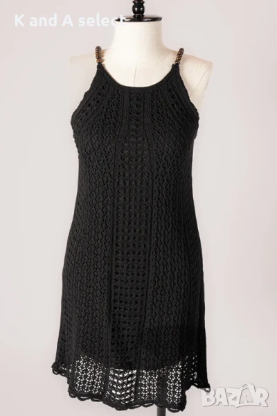 Рокля Плетена с Мъниста – Черна, снимка 1