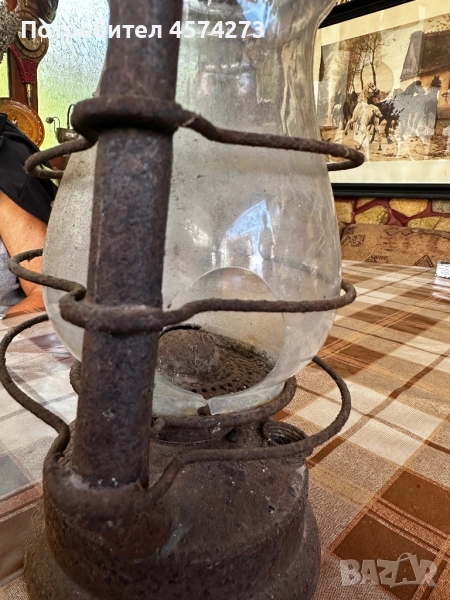 Стар немски газов фенер от Първата световна война, снимка 1