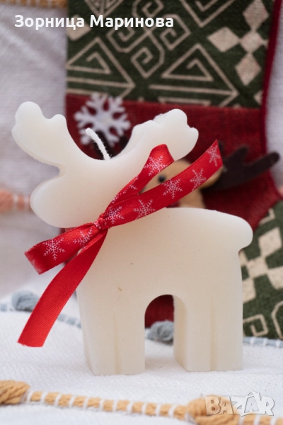 Коледни ароматни свещи, ръчна изработка, снимка 1