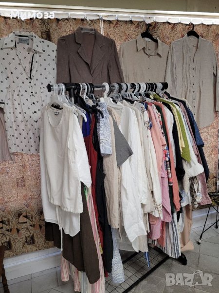 Различни ЛЕНЕНИ дрехи- бели ризи,бежеви панталони, чанти,кошници, ленено сако, снимка 1