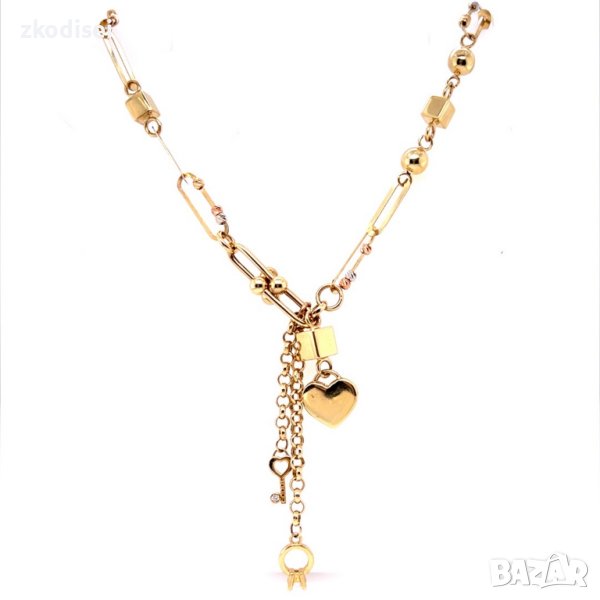 Златно колие 12,12гр. 58см. 14кр. проба:585 модел:21914-1, снимка 1