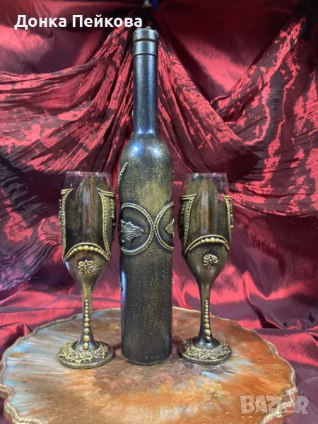 Ръчно изработен сервиз за вино , снимка 1