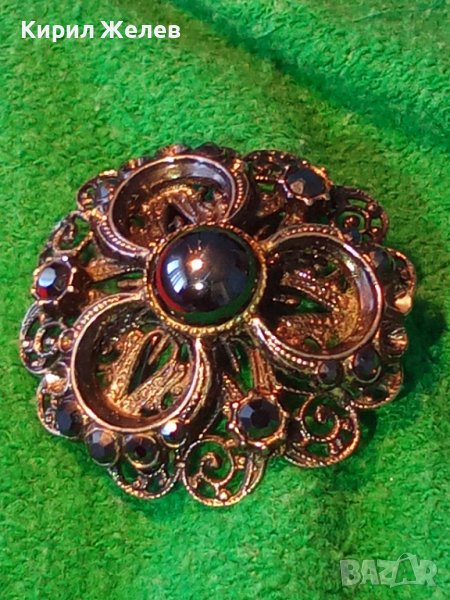 СКЪПОЦЕННА АРТ-ДЕКО СТИЛ СТАРА ФИЛИГРАННА БРОШКА РЕТРО БИЖУ 22740, снимка 1
