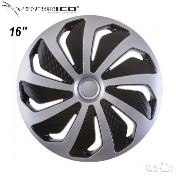 Versaco Slovakia Тасове за джанти 16'' Versaco модел WIND сиво/черно, снимка 1