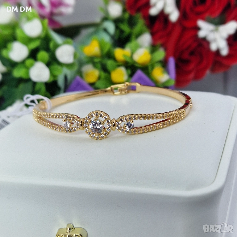 Дамска гривна „Класически блясък“ с 18k златно покритие 💛, снимка 1