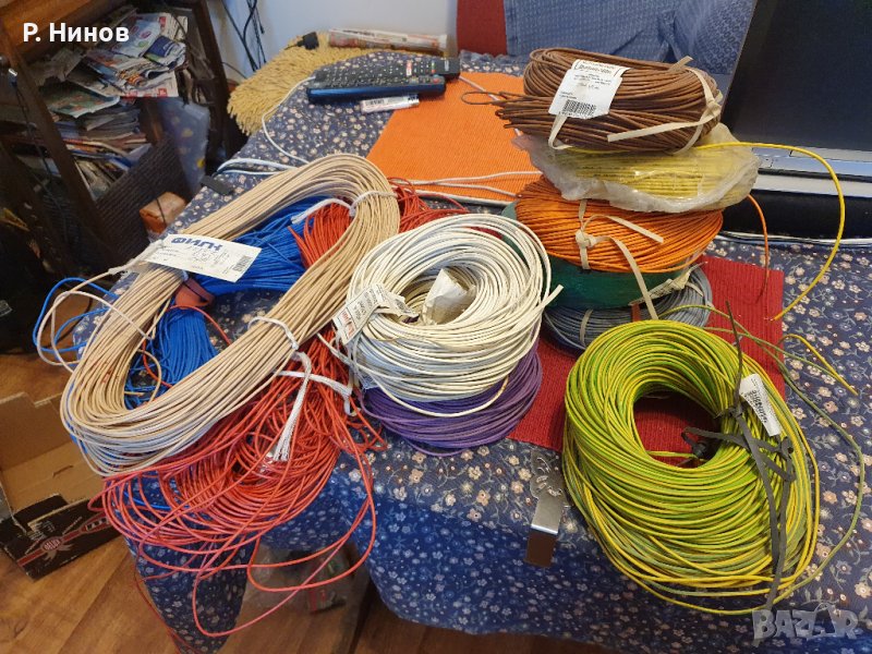 Инсталационен проводник   H05V-K 300/500V 1x0,75 mm2 (ПВ- А2)  многожилен кабел 0,75 mm2, снимка 1