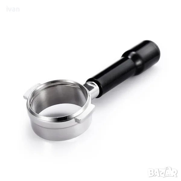 ръкохватка за кафемашина за филтър без дъно Edream, Черна дръжка, 51 мм, съвместим с Delonghi, снимка 1