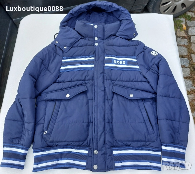 Използвано в отлично състояние зимно пухено непромокаемо яке Michael Kors L , снимка 1