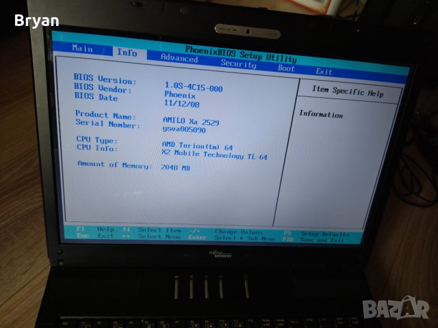 Fujitsu Amilo лаптоп xa 2529 на части, снимка 3 - Лаптопи за дома - 35989534