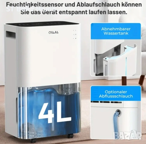 🌬️ ТОП ОФЕРТА! 20L Обезвлажнител + Въздухопречиствател с Wi-Fi | Тиха работа | Сушене на дрехи | 🌬️, снимка 9 - Влагоабсорбатори и влагоуловители - 53638429