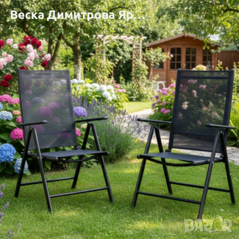 Сгъваем стоманен стол с регулиране на облегалката - издръжливост и елегантен дизайн, снимка 12 - Други стоки за дома - 53838798