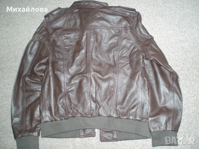 Кожено яке от естествена кожа. Ново с етикет!, снимка 3 - Якета - 53762614