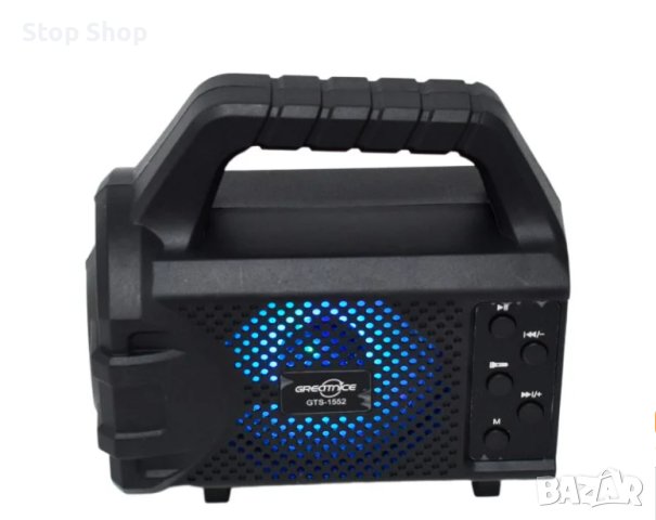 Соларно радио/Фенер gts 1552 с FM, BT, micro SD, снимка 2 - Bluetooth тонколони - 41456639