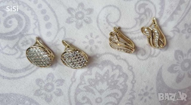 Нови Обеци иматация на злато, снимка 2 - Обеци - 41964842