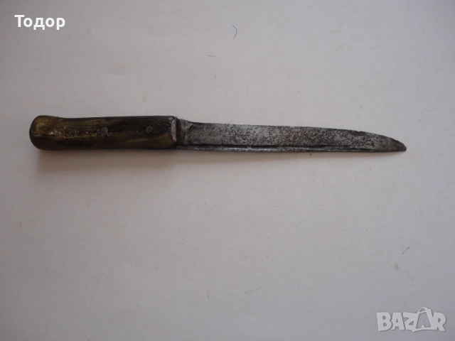 Старинен овчарски нож рогови чирени , снимка 8 - Ножове - 52672777