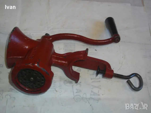 РУМЪНСКА НОВА СОЦ МЕСОМЕЛАЧКА РАЗМЕР №5 СТАРО КАЧЕСТВО МАСИВНА ЧУГУН С ЕМАЙЛ ЗА МЕЛЕНЕ НА КАЙМА, снимка 14 - Други инструменти - 48062498