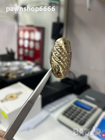 Златен пръстен 14 карата, снимка 3 - Пръстени - 53160935