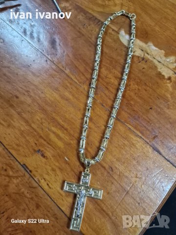 Златен Ланец с Кръст, снимка 9 - Колиета, медальони, синджири - 41679197