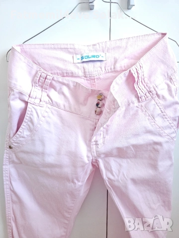 сет дамска вталена риза с красив гръб,ирозов панталон с ниска талия. размер xs,s, снимка 4 - Панталони - 53110155